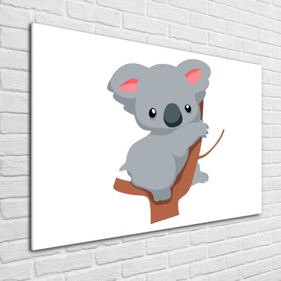 Koala On The Tree - No Frame Print on Glass