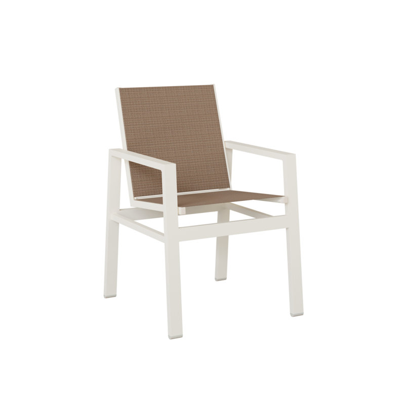 Chaise berçante Vida de Berlin Gardens, Tweed taupe, Aluminium blanc mat
