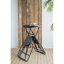 Table d'appoint noire 146 x 60 x 101 cm et deux chaises assorties, structure en fer, style industriel, inspiration