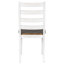 Rustic Style 6-Piece Dining Room Table Set With 4 Ergonomic Designed Chairs & A Bench (Walnut + Cottage White)
