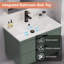Base de meuble-lavabo mural 30 po seulement sans comptoir, tiroirs à fermeture en douceur, peinture à la main écologique-99358137