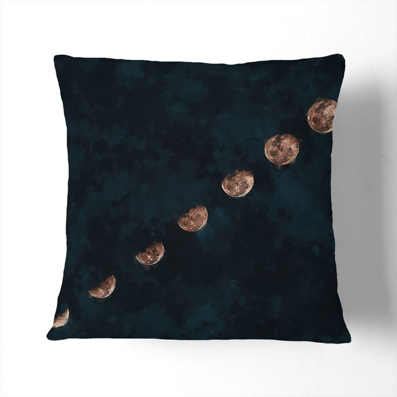 Story of the Moon Cushion with Filling, 55cm H x 55cm W x 20cm D, Stone