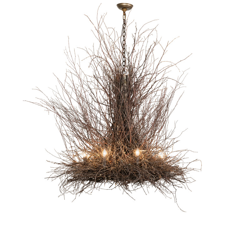 42" Wide Twigs 8 Light Chandelier