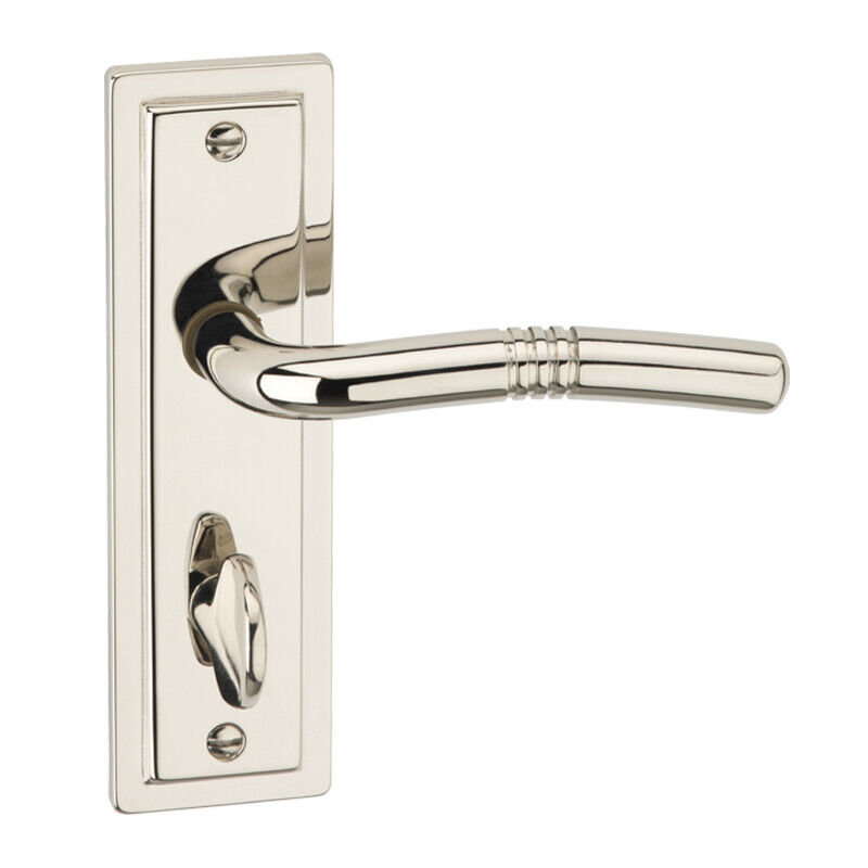 Door Handle, Polished Nickel