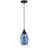 1-Dark blue dimmable glass iron pendant light