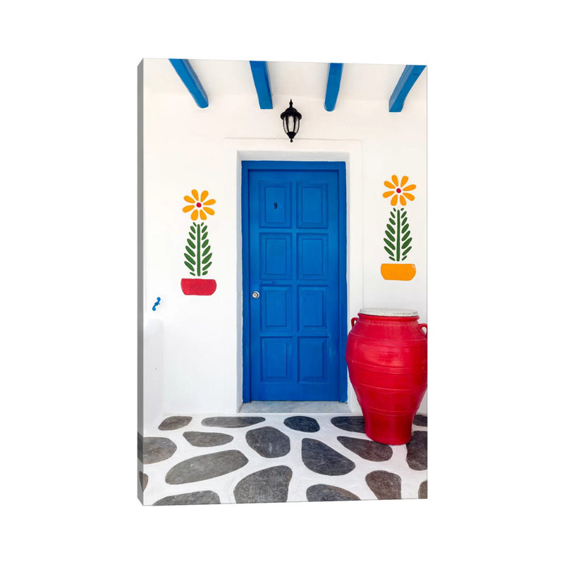 Fun House, Mykonos, Greece II by Jim Nilsen - Wrapped Canvas Print, 20.32 cm H x 30.48 cm W