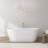 freestanding solid surface soaking bathtub