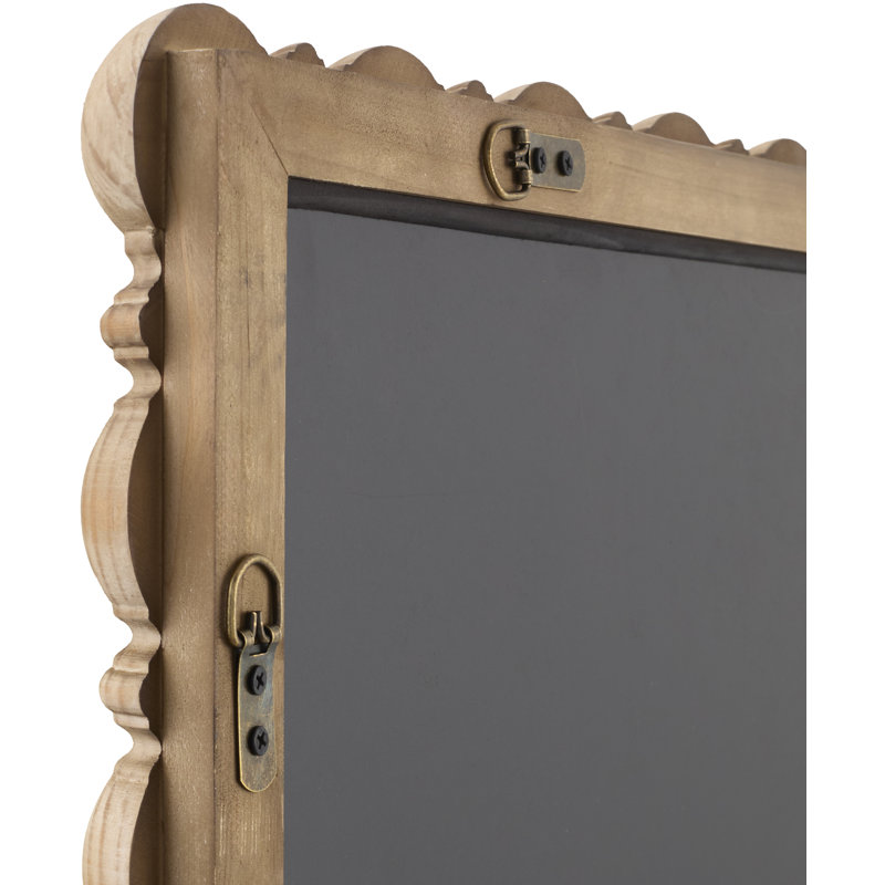 Solid Pine Wood Rectangle Accent Mirror, 40" x 30", Natural Wood