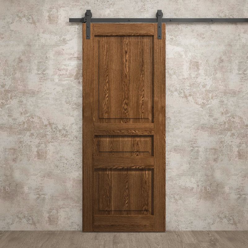 Porte de grange moderne | Ego 5012 | Ensemble de quincaillerie lourde pour rails | Portes intérieures solides, Chêne cognac