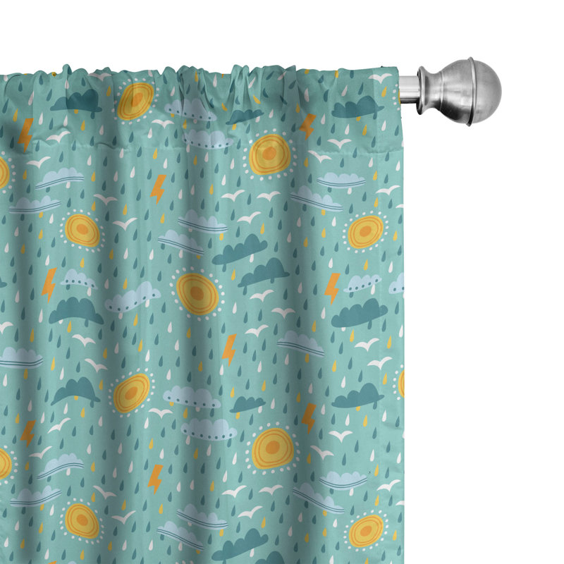 Panneau coulissant semi-diaphane avec passe-tringle Clouds, 28 po x 95 po