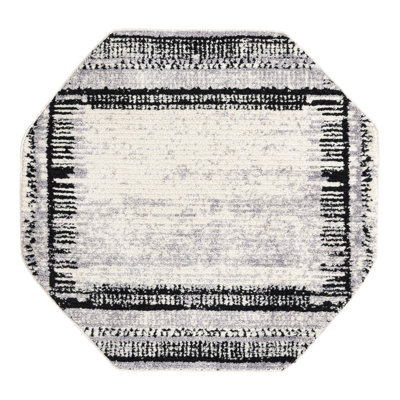 Tapis noir / blanc Ethelyn