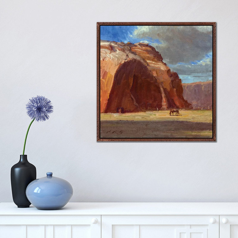 Call Of The Wild by Peter Walters - Floater Frame Print on Canvas, Classic Brown Wood Framed Canvas, 45.72 cm H x 45.72 cm W