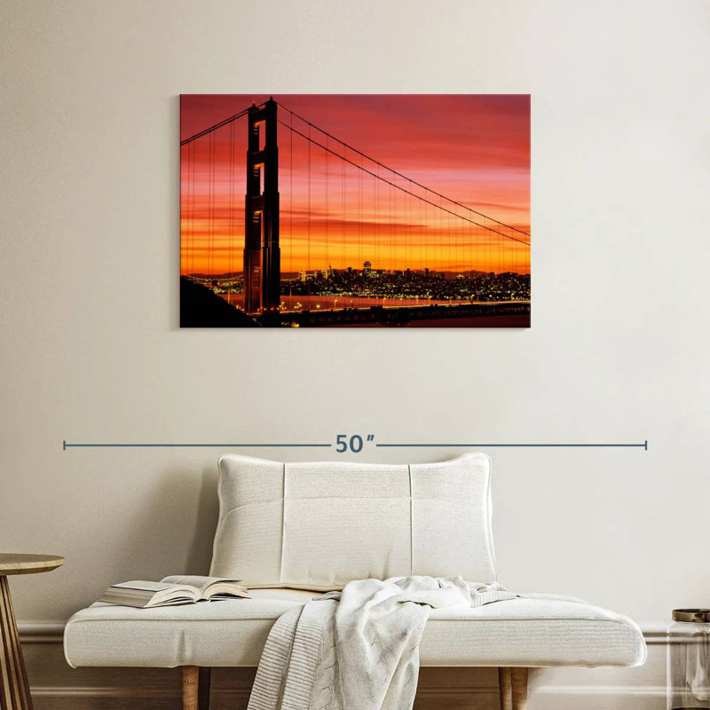 Lilie Golden Gate Orange Sunset, 24" H x 36" W