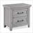 Light Gray Transitional 2-Drawer Solid Wood Nightstand for Bedroom