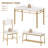 4-Piece Dining Table Set For 4, Kitchen Table With Pu Upholstered Bench and 2 Dining Chairs-122037292