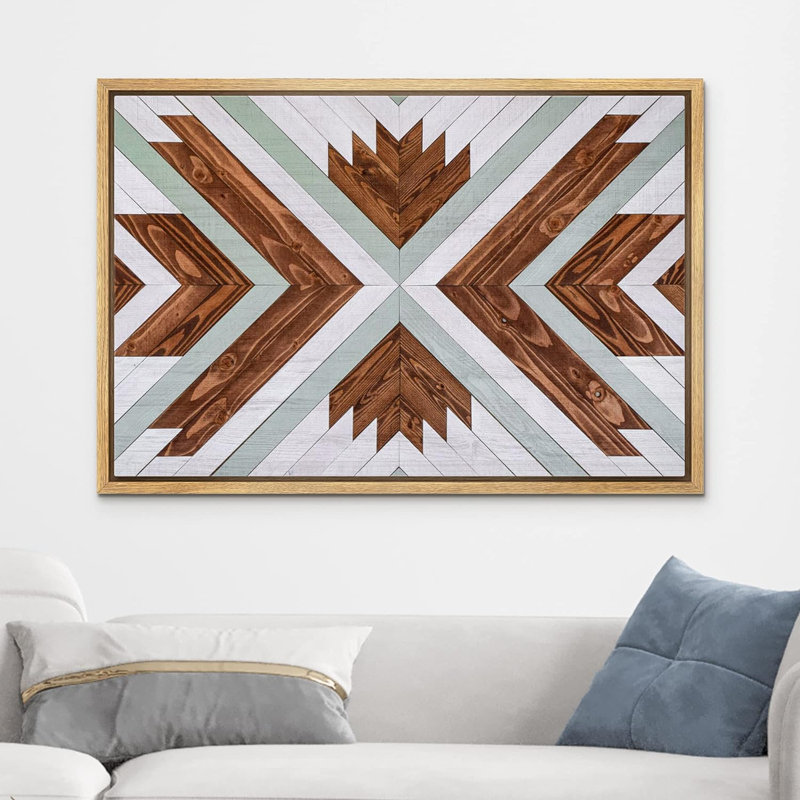 Impression d'art sur toile brun, brun et gris, H 16 po x l 24 po x P 1,5 po, Cadre naturel flottant