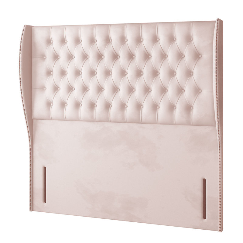 Mandalay Upholstered Headboard, Double (4'6), Pink