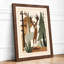 Woodland Deer Mid-Century - Framed Print-678525369-678525365
