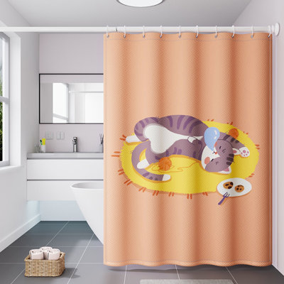 Rideau de douche avec crochets inclus