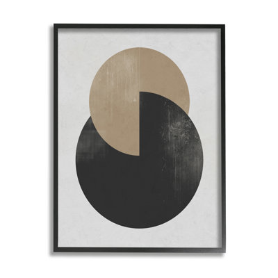 «Ba-288», cercles neutres encadrés sur bois encadrés par Ros Ruseva, reproduction