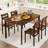5-Piece Kitchen Table Chairs Set, Dining Table Set For 4, Rectangle Dining Room Table Set With Four Chairs And Wooden Table Top, Dining Table Set With Backrest For Small Spaces, Dining Or Living Room-959311464