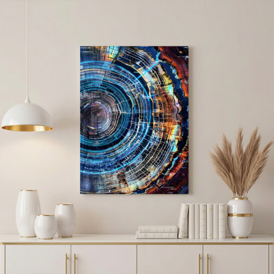 Abstract Digital Cityscape Canvas Wrapped Wall Art Oil Painting Print Set Of 1