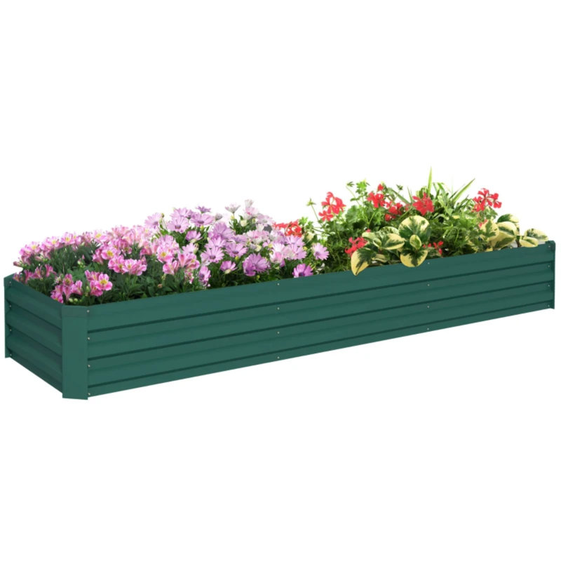 Metal Raised Garden Bed, Green