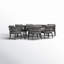 Elvina 66'' Rectangular 6 - Person Outdoor Dining Set with Cushions