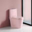 Toilette une pièce à double chasse 1,1 / 1,60 Gpf, fixation au sol allongée et confortable à économie d'eau, fermeture en douceur-112499829