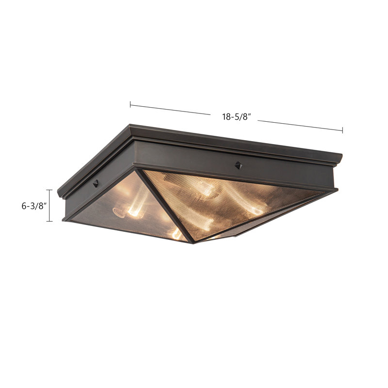 Cairo 4 - Light Flush Mount, Urban Bronze