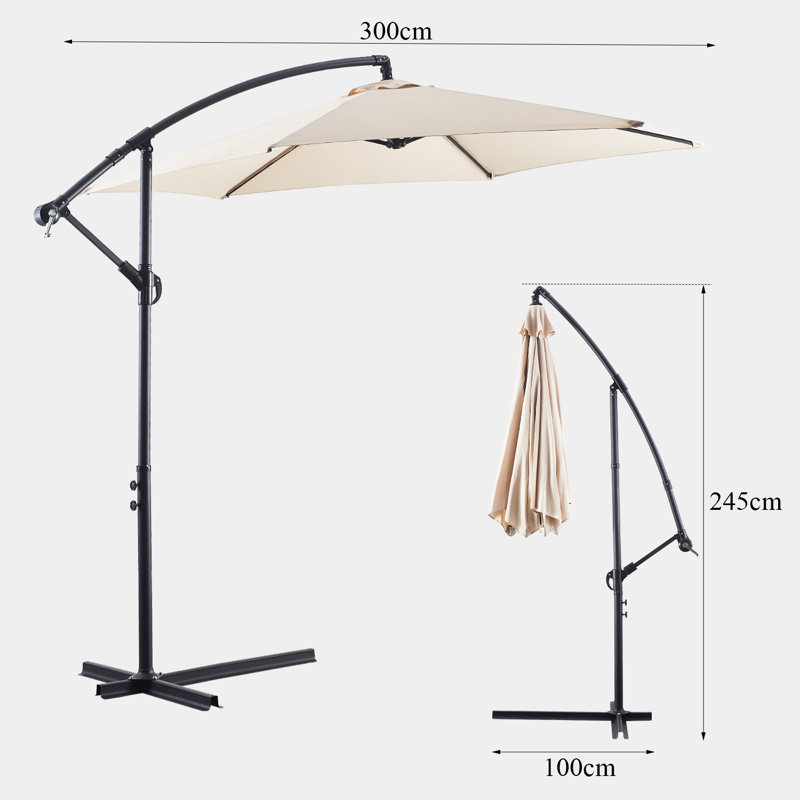 Artemiusz 300cm Cantilever Parasol, Beige