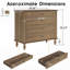 Grande commode à 4 tiroirs en bois massif, design antique et caractéristiques de sécurité pour le rangement de la chambre à coucher et de la chambre de bébé-1566794433