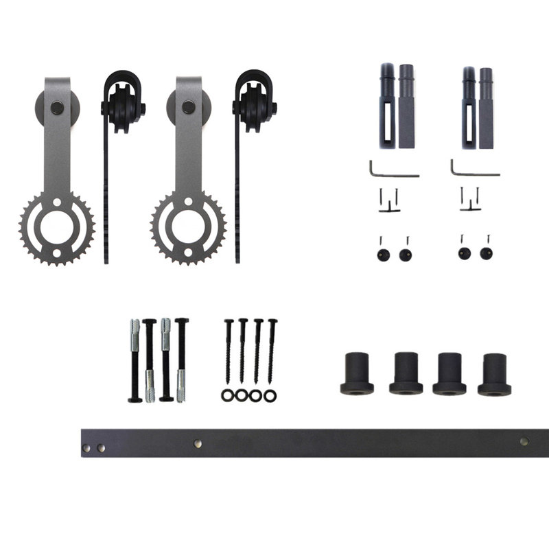 Ensemble de quincaillerie pour porte de grange à double rail gear standard, 48 po