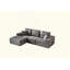 Canapé modulaire modulaire avec méridienne, canapé-lit en forme de L moderne avec assise profonde, canapé modulaire pour le salon, la chambre à coucher, le bureau, aucun assemblage requis-1826851519