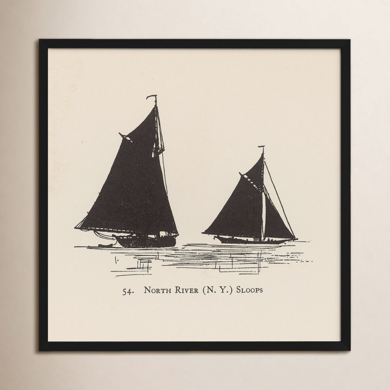 North River Sloops Sailboats Giclee Print