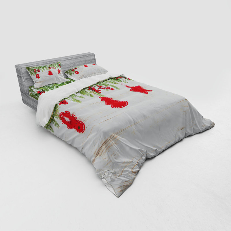 Farmhouse / Country Polyester Duvet Cover, Queen Duvet Cover + 3 Additional Pieces