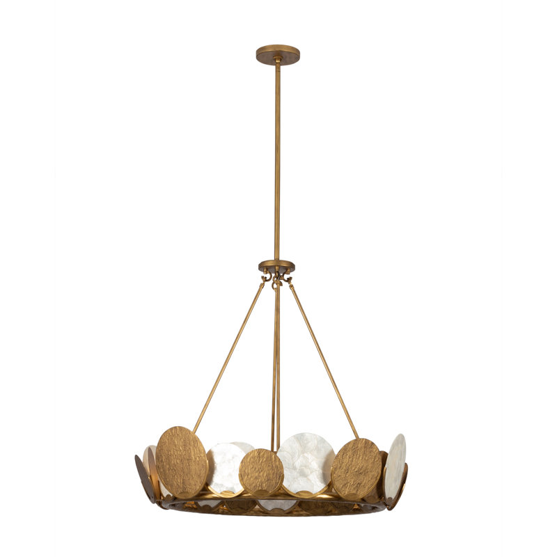 Cirque 8 LT Rustic Gold Chandelier Kalco