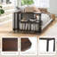 Table d'appoint pivotante à 360 ° avec tablettes de rangement à 2 niveaux-300852341