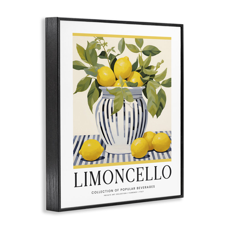 «Classic Kitchen Lemons», art de la giclée encadrée, design par lettré et doublé, H 14 po x l 11 po