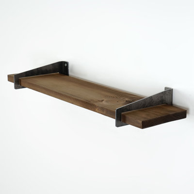 Tablette en bois massif avec rebord