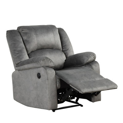Fabric Upholstered Power Recliner Armchair with Pillow Top, Modern Living Room Sofa Chair