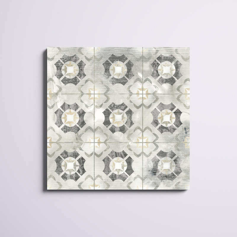 «Marble Tile Design III», impression sur toile, H 36 po x l 36 po