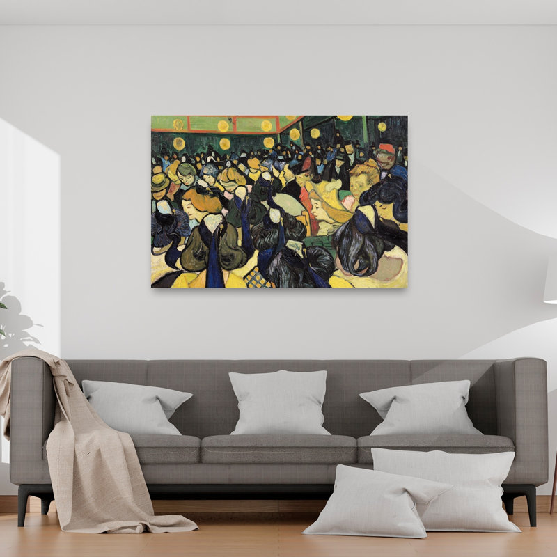 La salle de bal d'Arles, 1888. Estampe d'art mural abstraite et contemporaine traditionnelle., H 40 po x l 60 po
