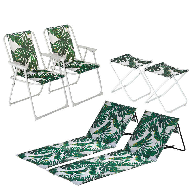 Harbour Housewares - Folding Beach Furniture - Banana Leaf