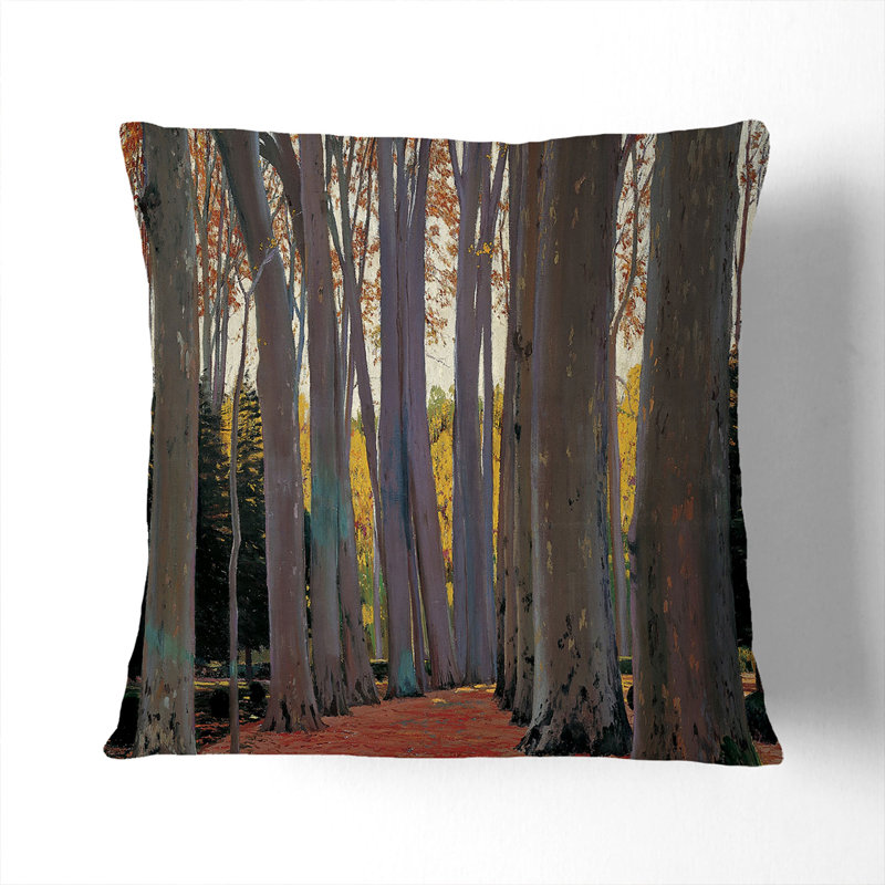 Avenue Of Plane Trees Square Throw Cushion, 40cm H x 40cm W x 15cm D