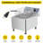 1700W Commercial Electric Deep Fryer 11L Detachable Stainless Steel Heating Element & Oil Drain Valve with Overheat Protection for Home & Restaurant