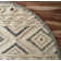 Round Rug Hand Tufted Wool Geometric Indoor Rug