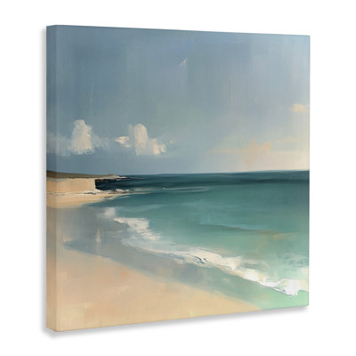 Turquoise Horizons Abstraction Canvas, design by Annabelle Hall