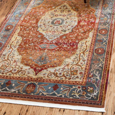 Folmar Oriental Rust Red Area Rug