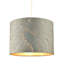 18 cm H Drum Cotton Lamp Shade ( No Direct Attachment Method ) in Silver